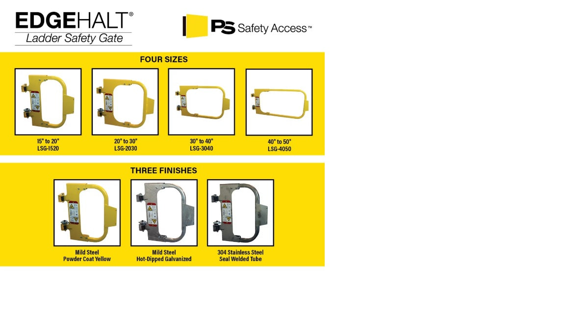 EdgeHalt Ladder Safety Gates with Slam-Proof technology